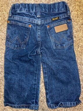 Vintage Rare Baby Wranglers Western Classic Dark Blue Denim Jeans 12 months